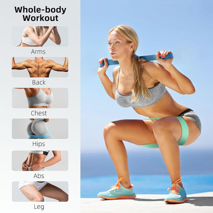 Resistance Bands for Working Out, Elastic Pilates Flexbands for Physical Therapy Yoga, Stretch Exercice Loop Bands for Booty Legs